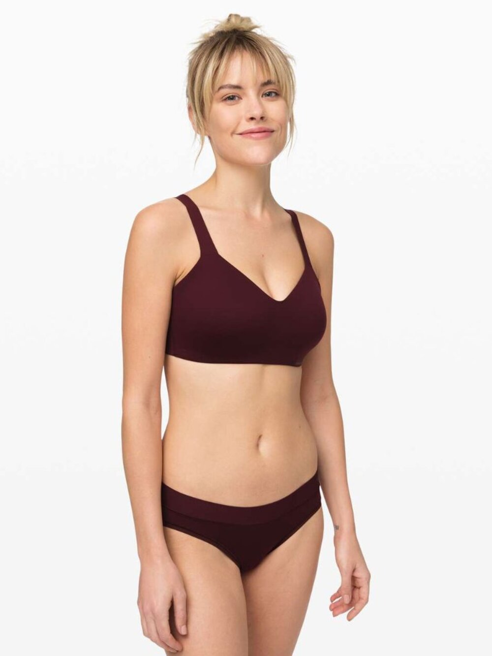 NEW Lululemon Hold True Bra Wireless Garnet 34D Maroon $78